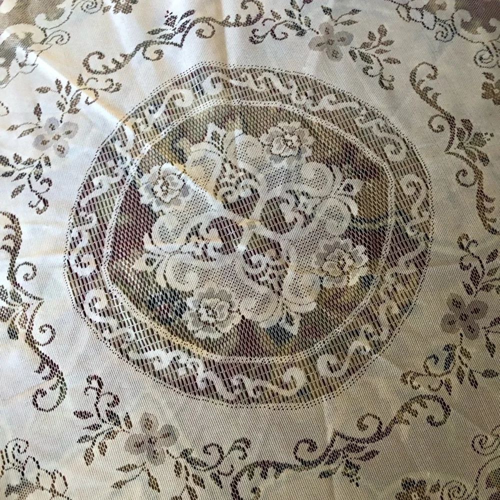 Antique Lace Tablecloth 60” round polyester